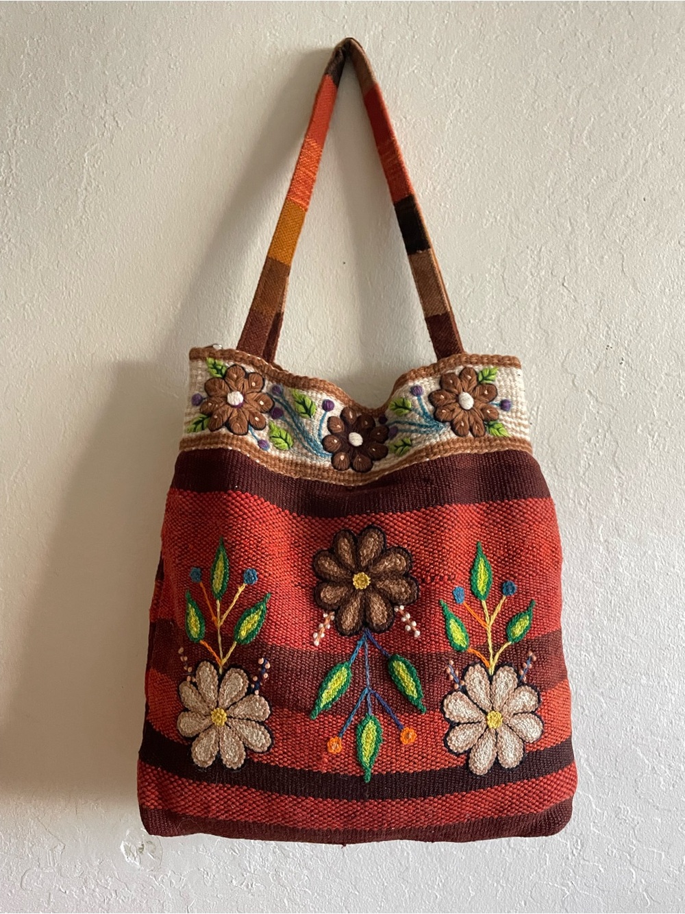 Vintage Handmade floral tote bag - Picture 3 of 13
